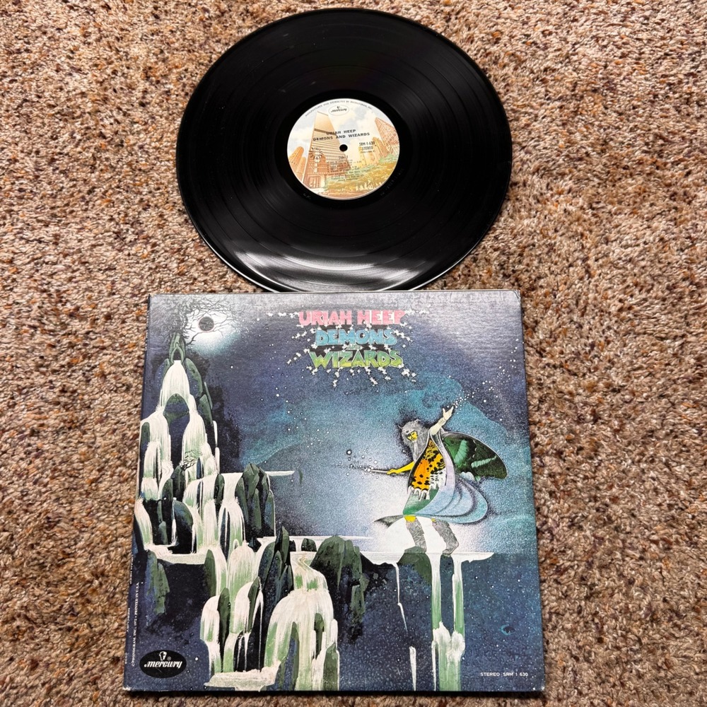 Uriah Heep Demons and Wizards Vinyl LP Mercury SRM-1-630 1972‎ Hard Rock Record